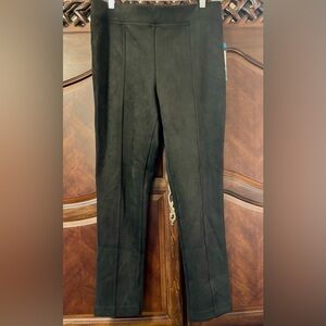 NWT- Andrew Marc Black Suede legging Pants| Size: L | Color: Black